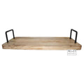 Kolossale Dienblad Mango Naturel met U handgrepen 61x25x13cm FOODSAFE