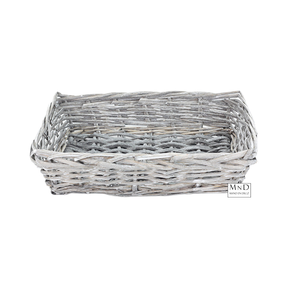 Mand Noa grey rechthoek 27x21x7cm