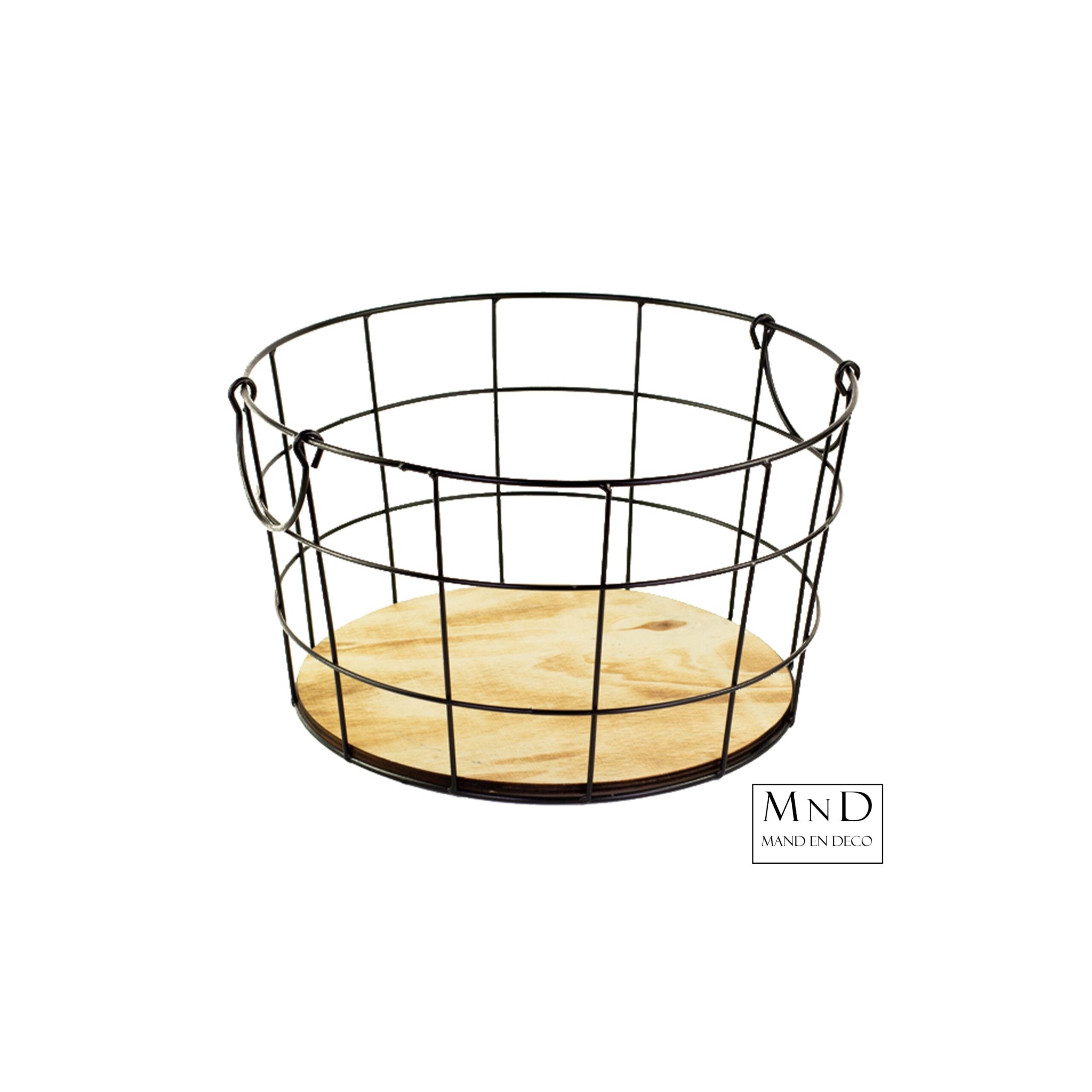 Mand Classic D zwart M metaal rond ?35xh20cm