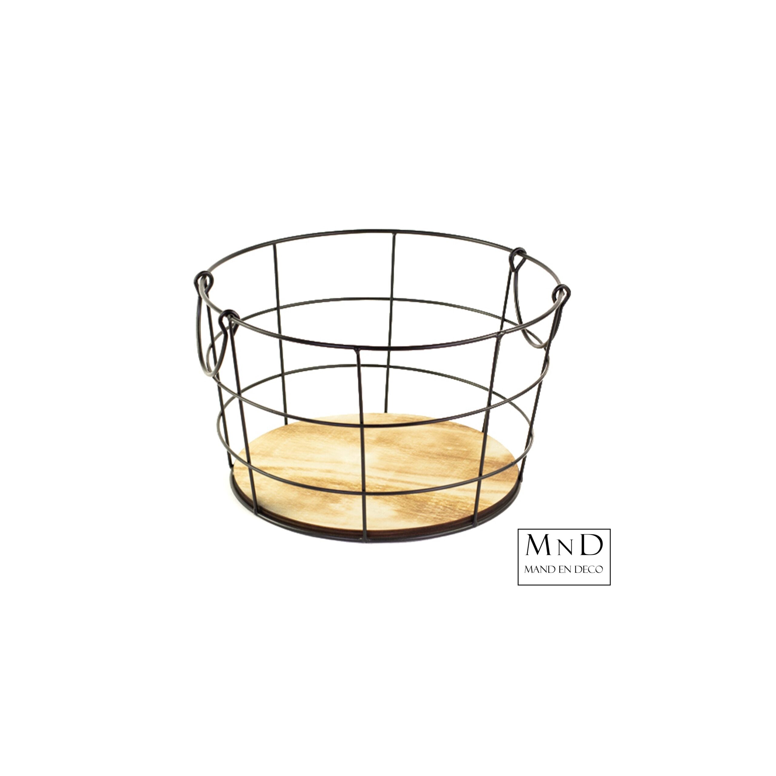 Mand Classic D zwart S metaal rond ?30xh18cm