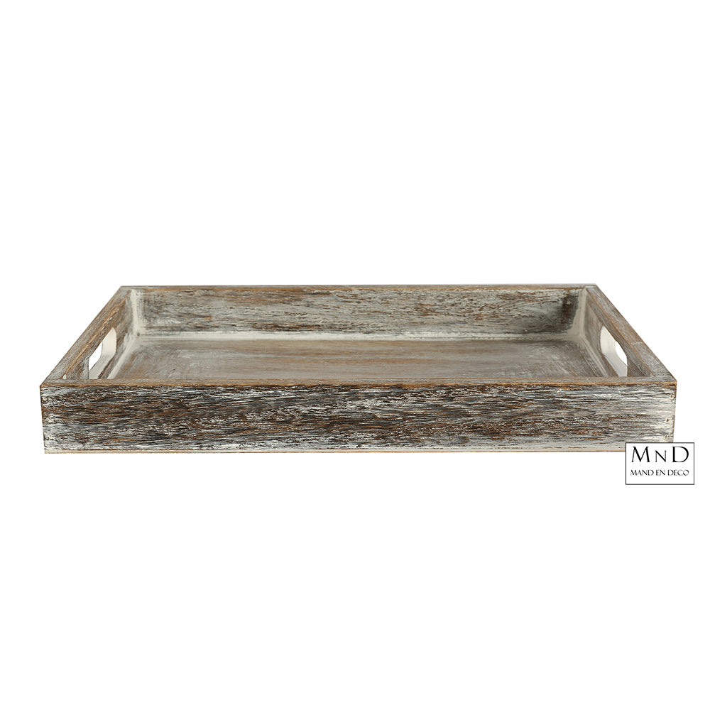 Dienblad rh Cor M grey-wash 22x35x4cm