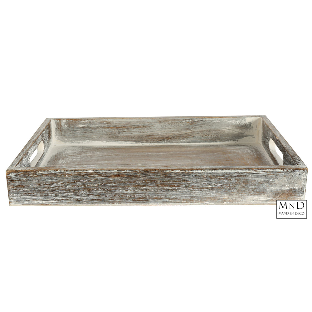 Dienblad rh Cor L grey-wash  25x38x5cm