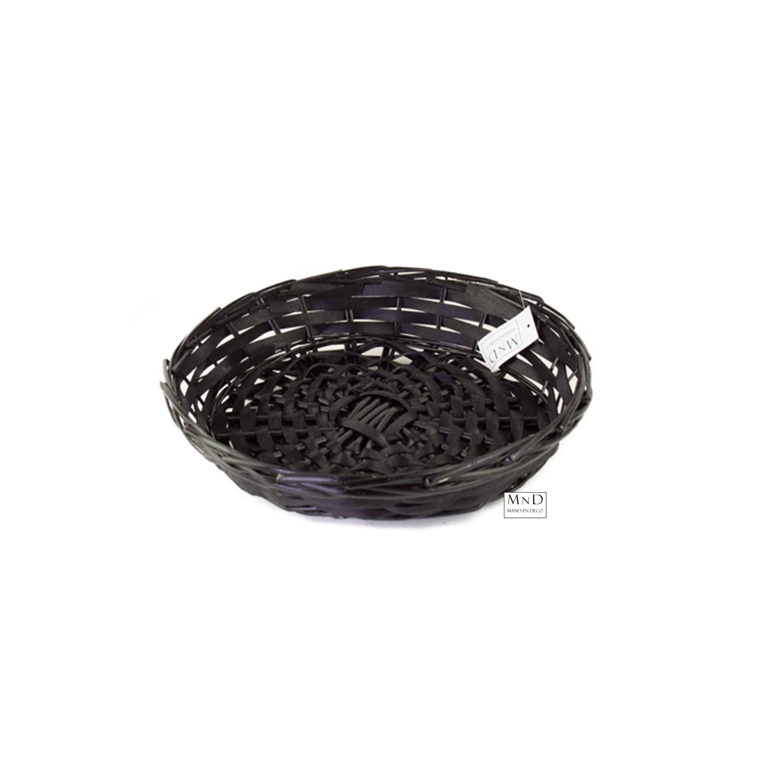 Mand Rio zwart 30x30H6cm