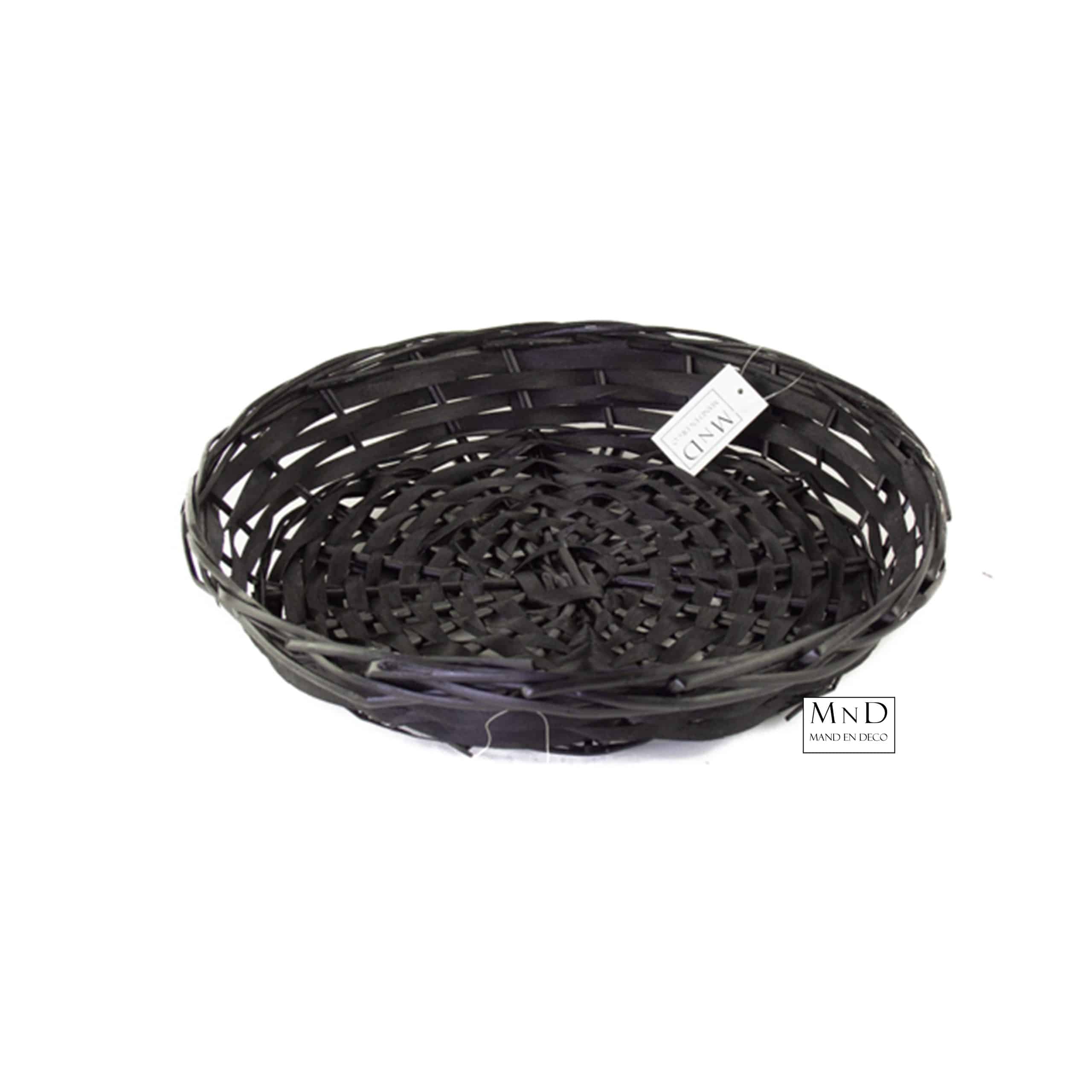Mand Rio zwart 35x35xH6cm