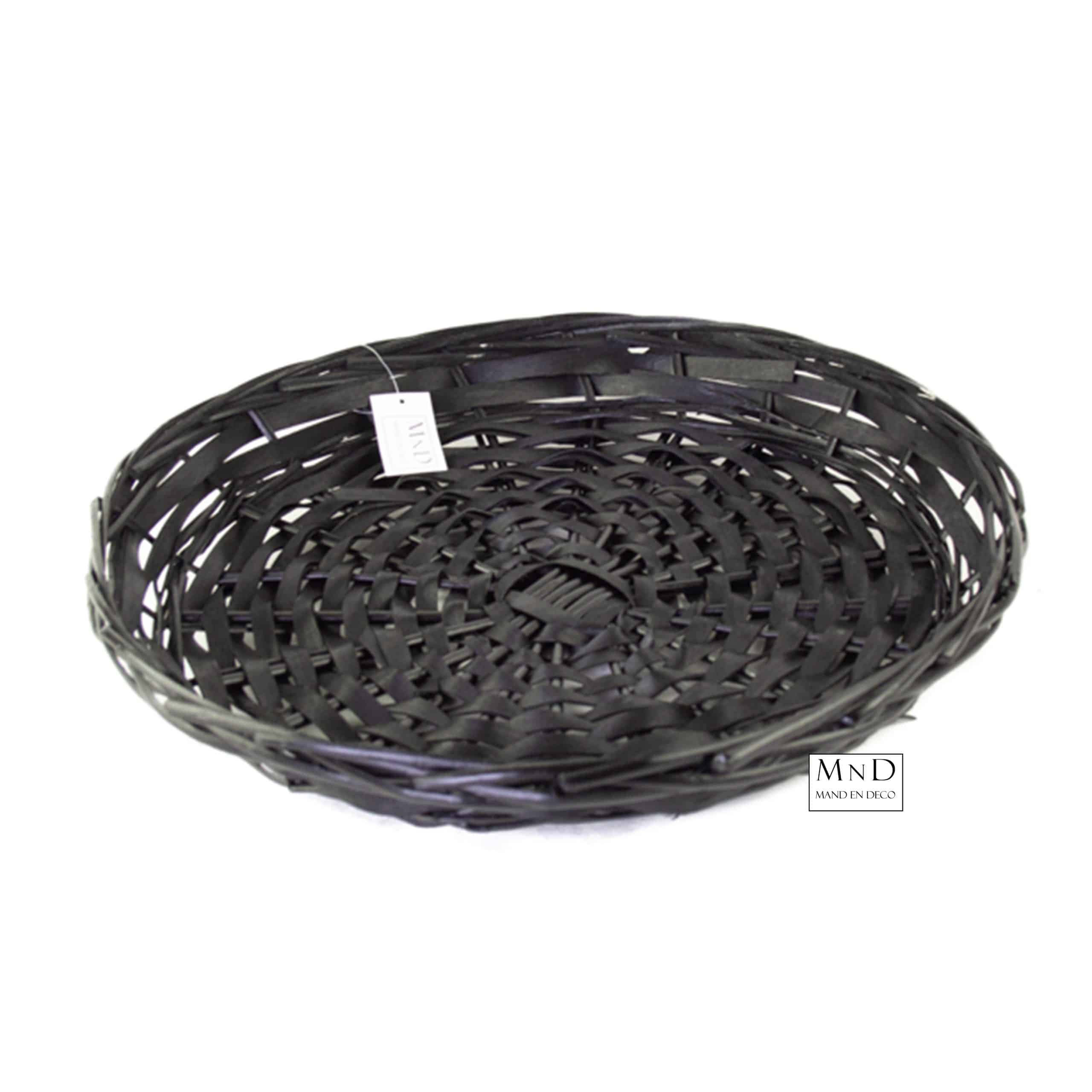 Mand Rio zwart XL 40x40xH6cm