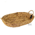 Mand vita ovaal waterhyacinth L 50x40xH8,5/12cm
