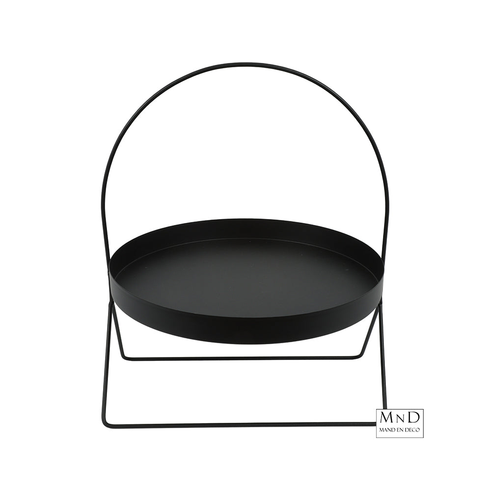 Etagere Luka 1 o/voet zwart 31x30xH36cm
