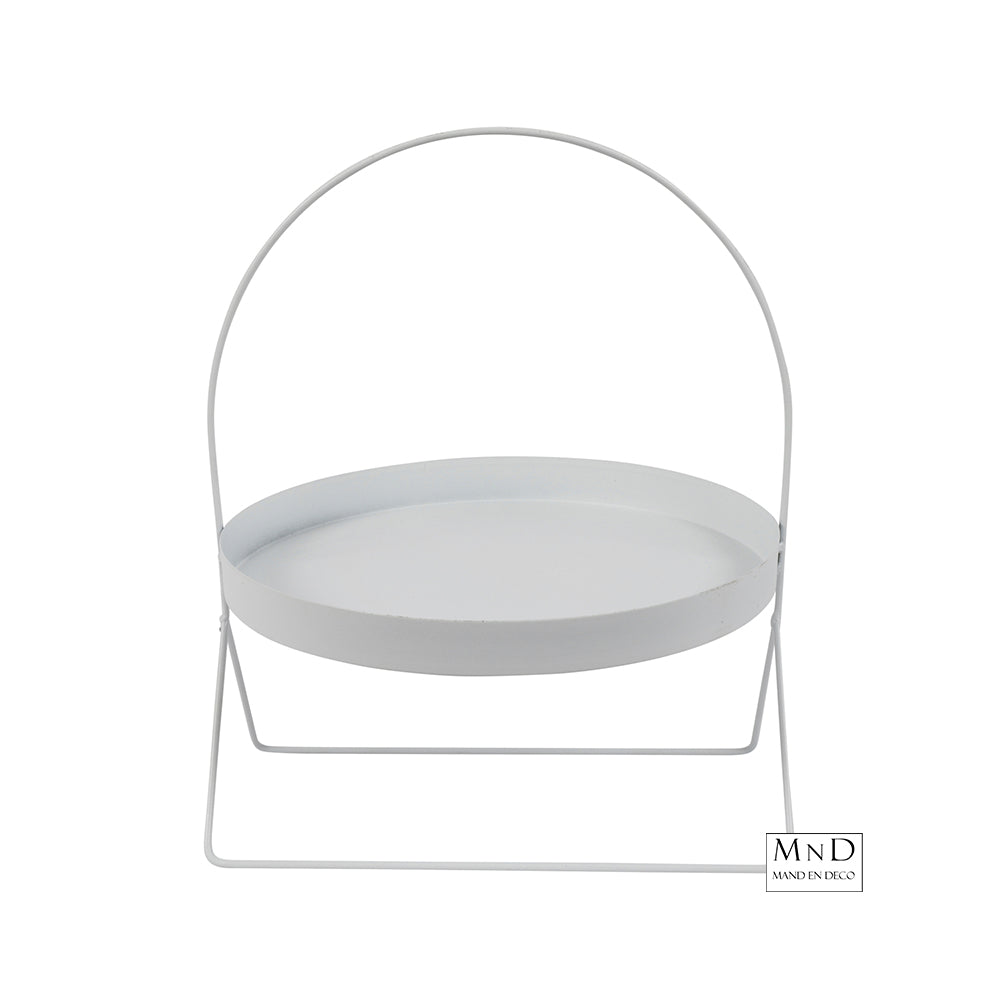 Etagere Luka 1 o/voet wit 31x30xH36cm