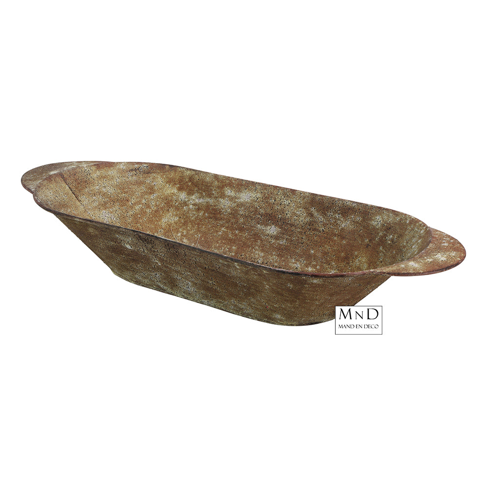 Schaal ovaal Old farm rustique 66.5x25xH11cm