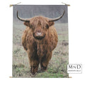 Wandversiering led timer schotse hooglander S ­5x40x60cm van €8.99 nu