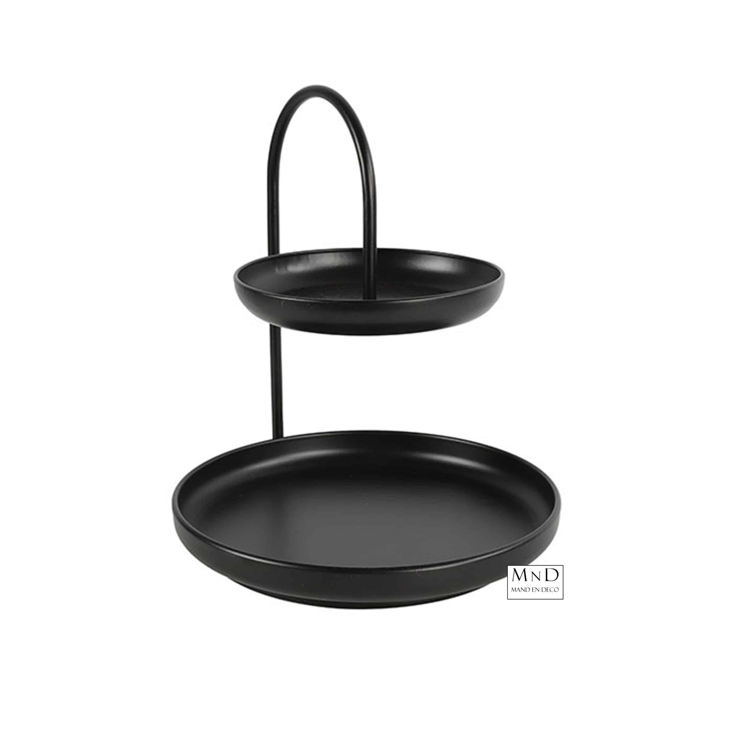 Etagère rond Perks S zwart 29.8x20x36.5cm