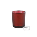 Theelicht Corsa rond bordeaux S Ø7x8cm