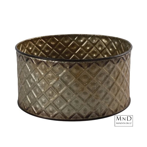 Zinken teiltje Trendy L antiek goud ø19,5X10CM van €3.98 nu