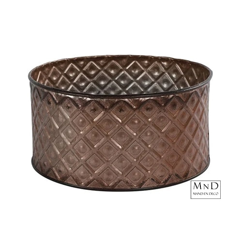 Zinken teiltje Crissy L antiek koper ø19,5X10CM van €3.98 nu