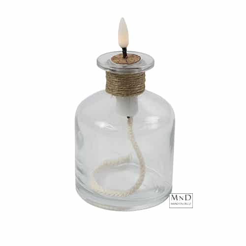 Lamp fles hoog LED ro Lyon helder 8x8x4,5cm