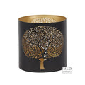 Theelicht Austin M zwart 10.5x14.5x15cm