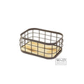 Mand Classic D grijs S metaal rechthoek 23x16x10cm van €6.99 nu €2.99