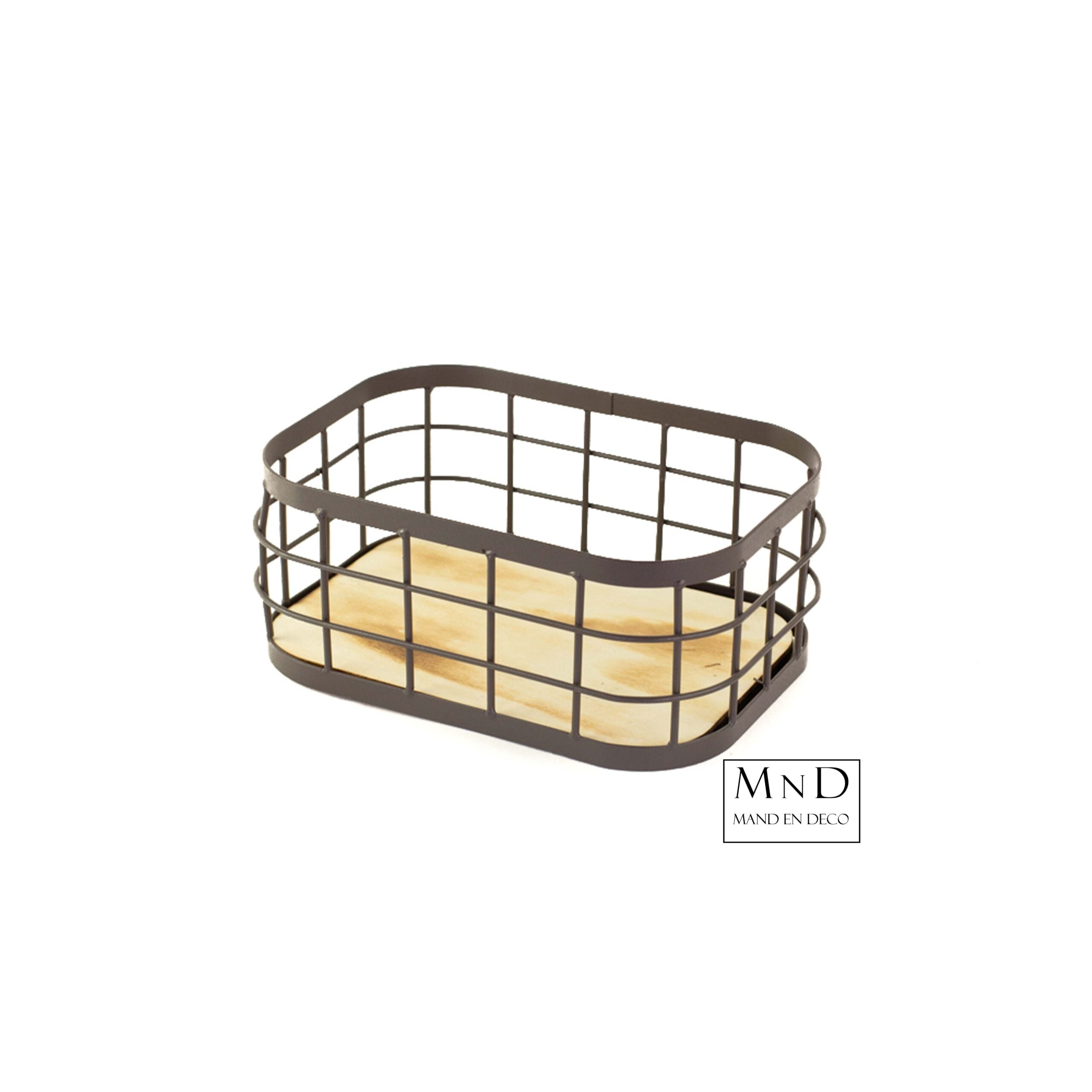 Mand Classic D grijs S metaal rechthoek 23x16x10cm van €6.99 nu €2.99