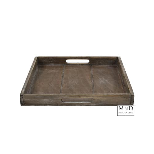 Dienblad Charan bruin vierkant S 30x30x3.5cm