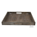 Dienblad Charan bruin vierkant M 39x39x4cm