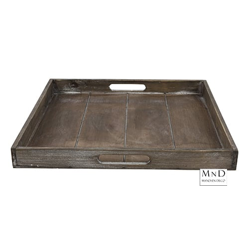 Dienblad Charan bruin vierkant M 39x39x4cm