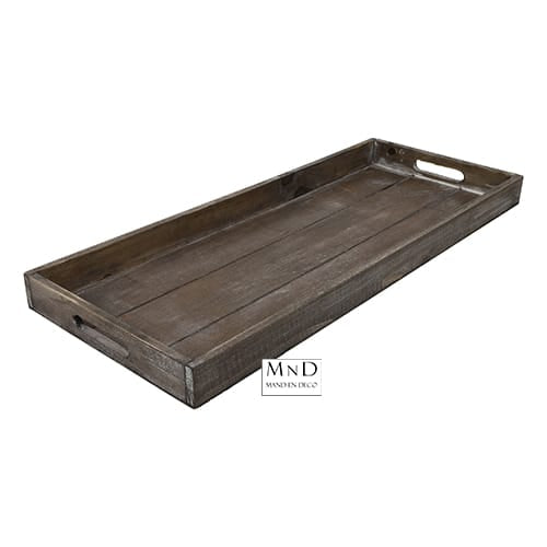 Dienblad Charan bruin rechthoek M 24x60x4cm