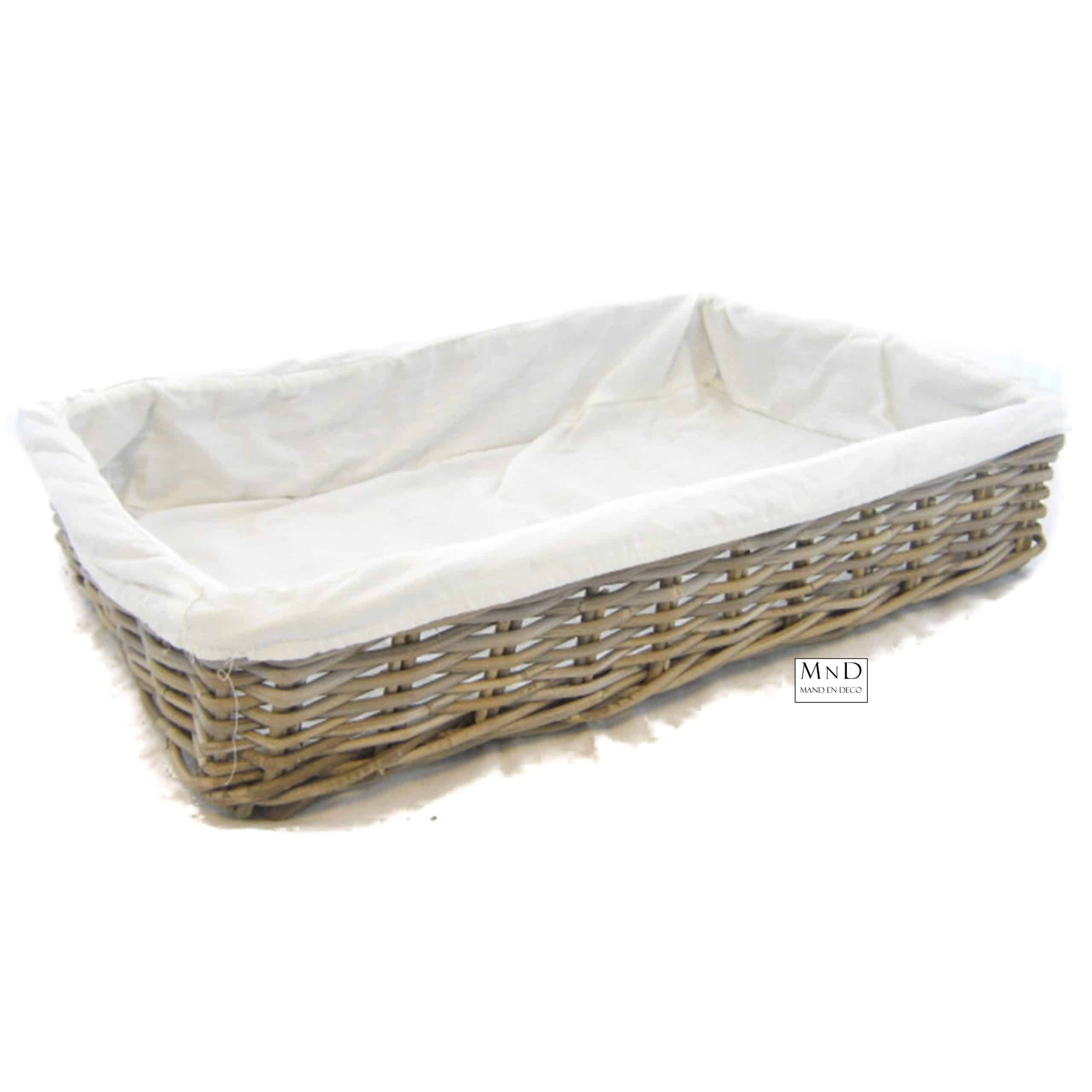 Broodmand Kubu met stof 60x40x12cm