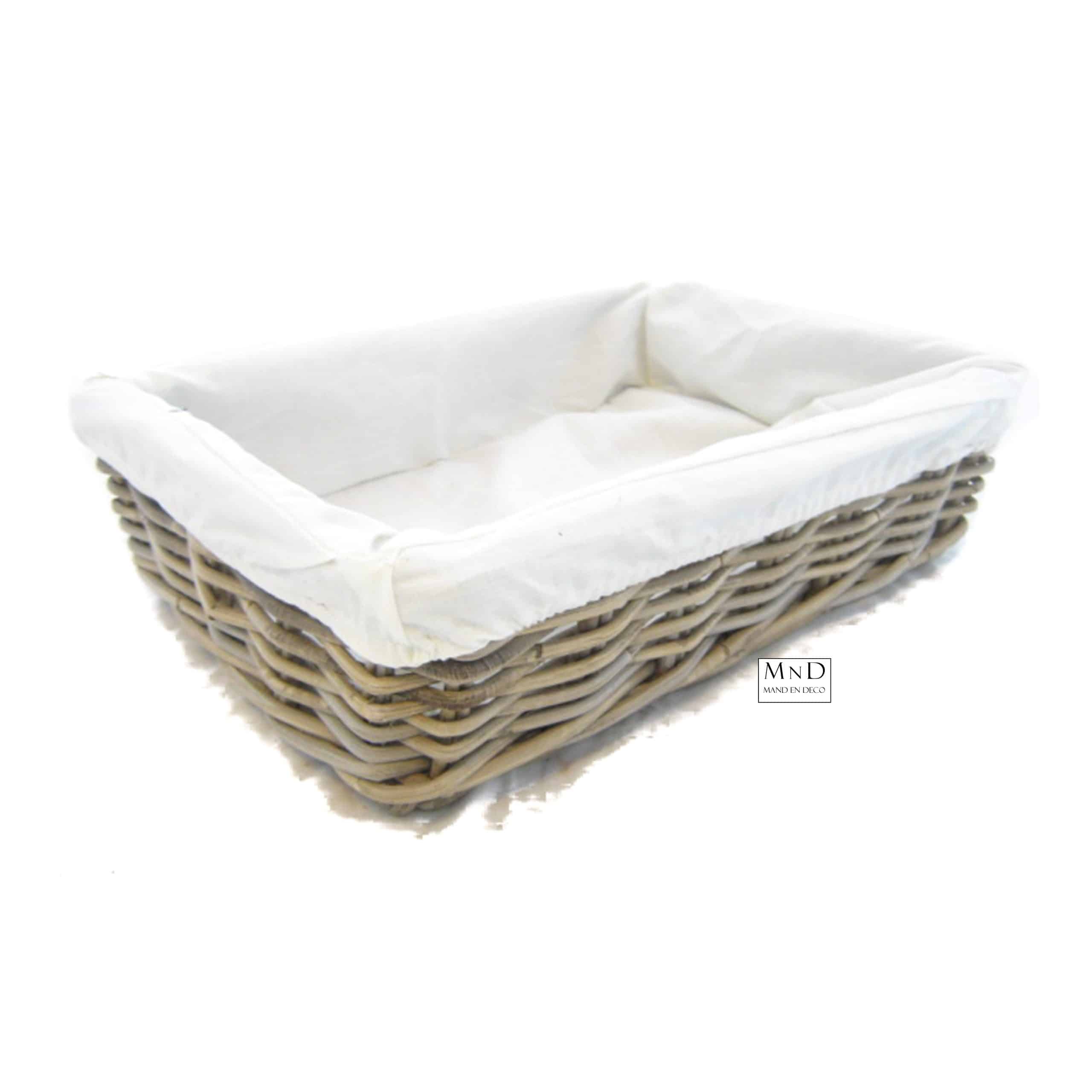 Broodmand Kubu met stof 40x30x12cm