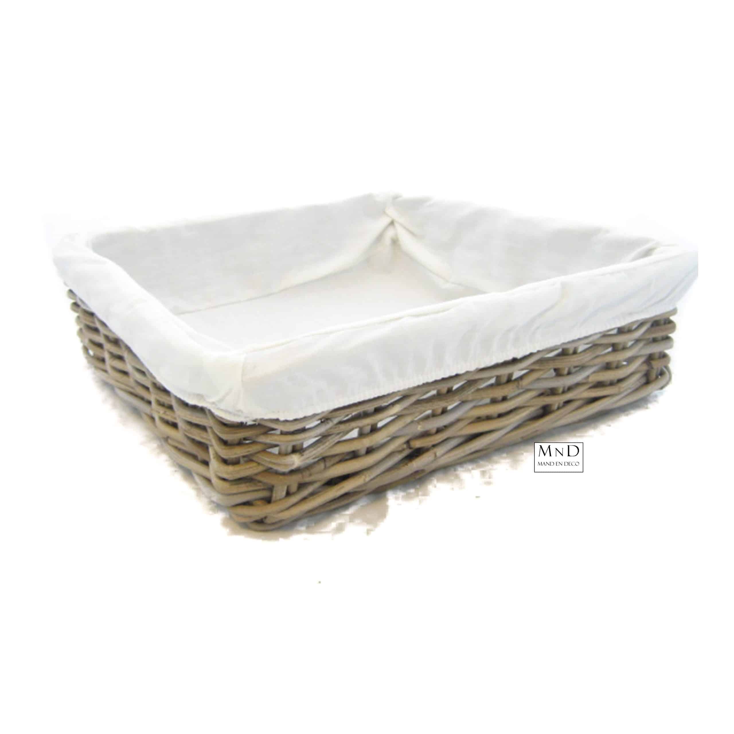 Broodmand Kubu met stof 40x40x12cm