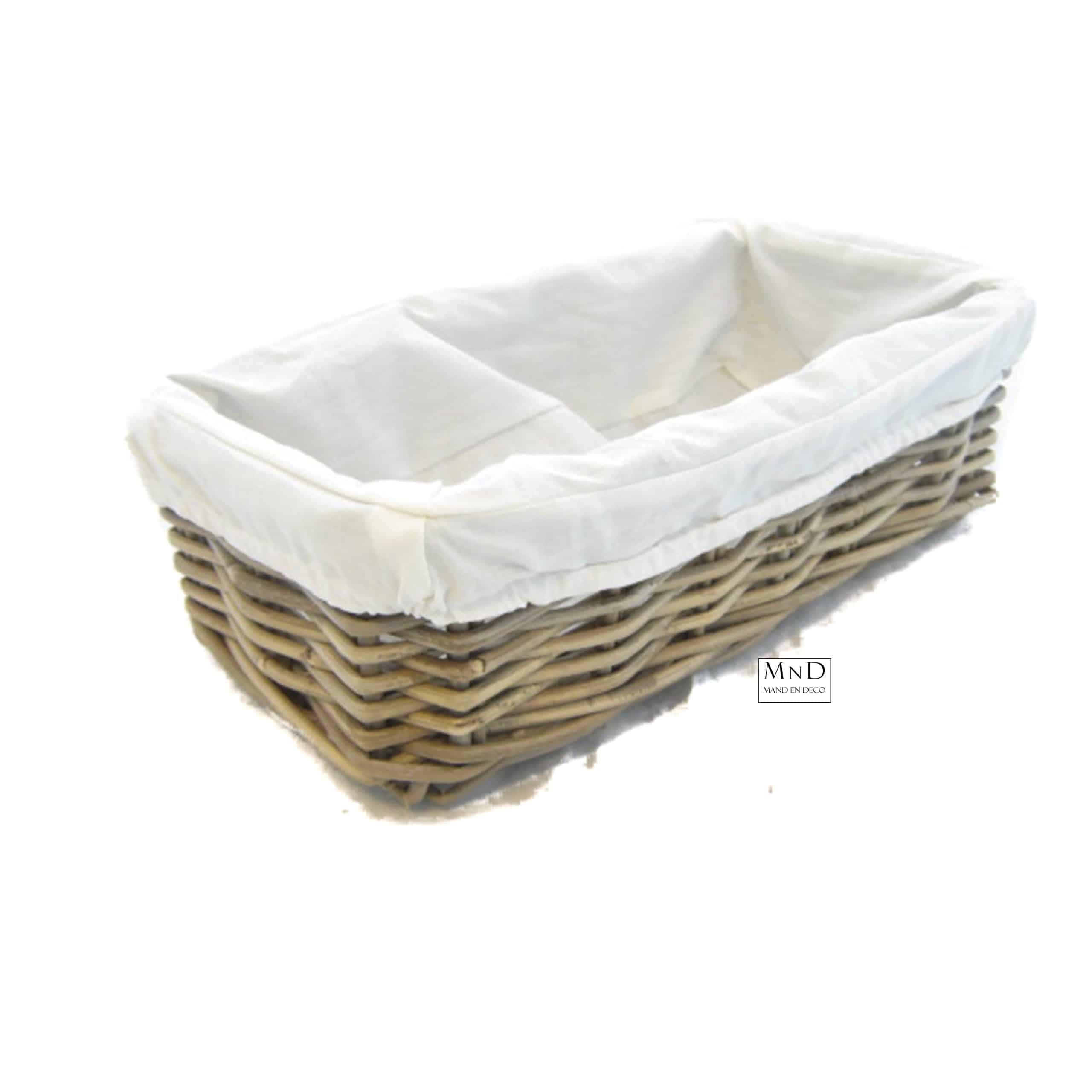 Broodmand Kubu met stof 40x20x12cm