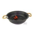 Metalen schaal Linda blackwash M 29x8cm