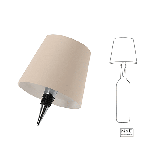 Lamp touch flessenkork LED creme L10,5B10,5H13CM