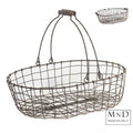 Mand ovaal Carry grey 41x32x11cm