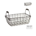 Mand rechthoek Top grey 28x21x11cm