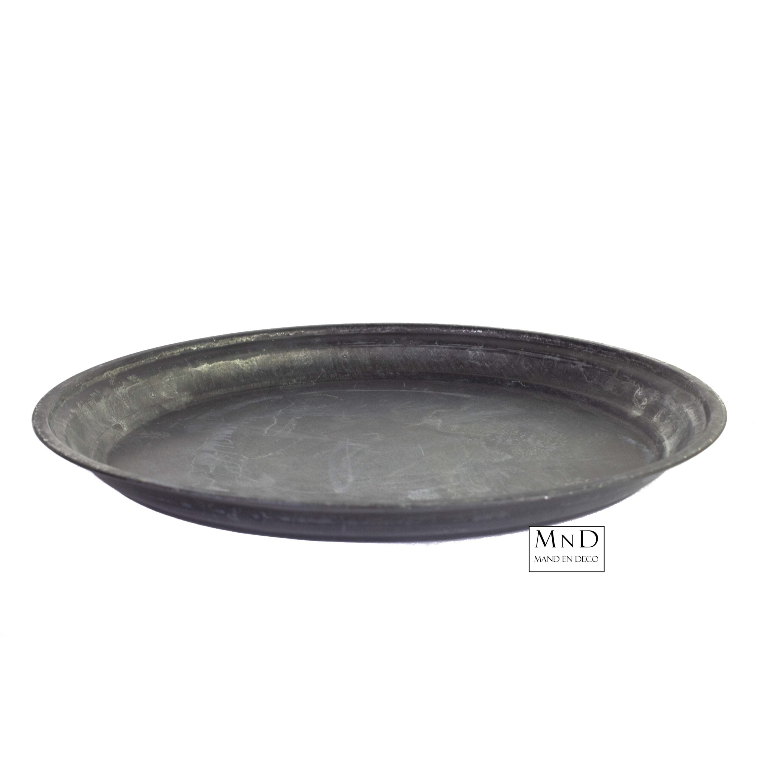 Dienblad-schaal black rond PIA L  40x40x3cm
