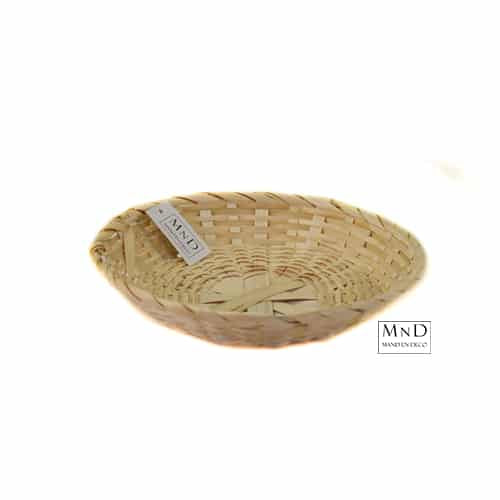 Bamboe schaal rond laag 25x4cm