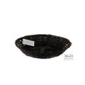 Bamboe schaal zwart rond laag 25x4cm