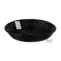 Bamboe schaal zwart rond laag 30x5cm