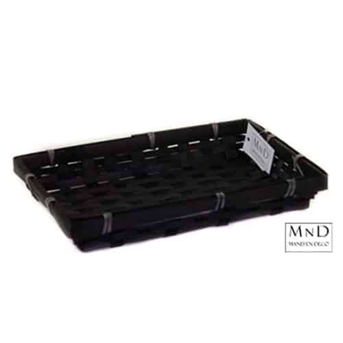 Bamboe plateau zwart 24x17x3cm