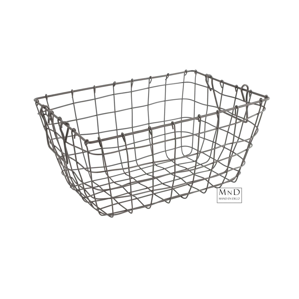 Mand rechthoek high top grey M 33x24x17cm van €7.98 nu