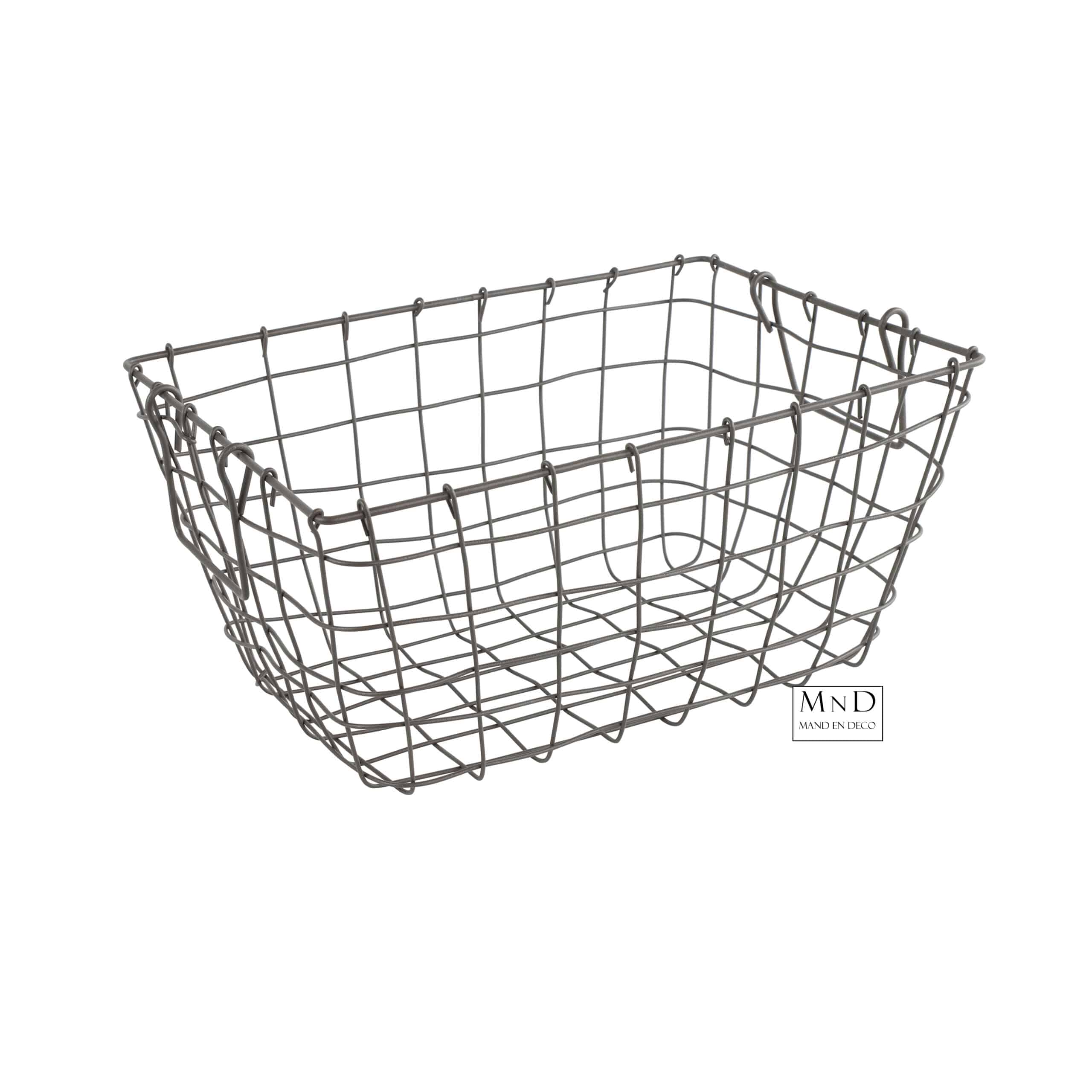 Mand rechthoek high top grey M 33x24x17cm van €7.98 nu