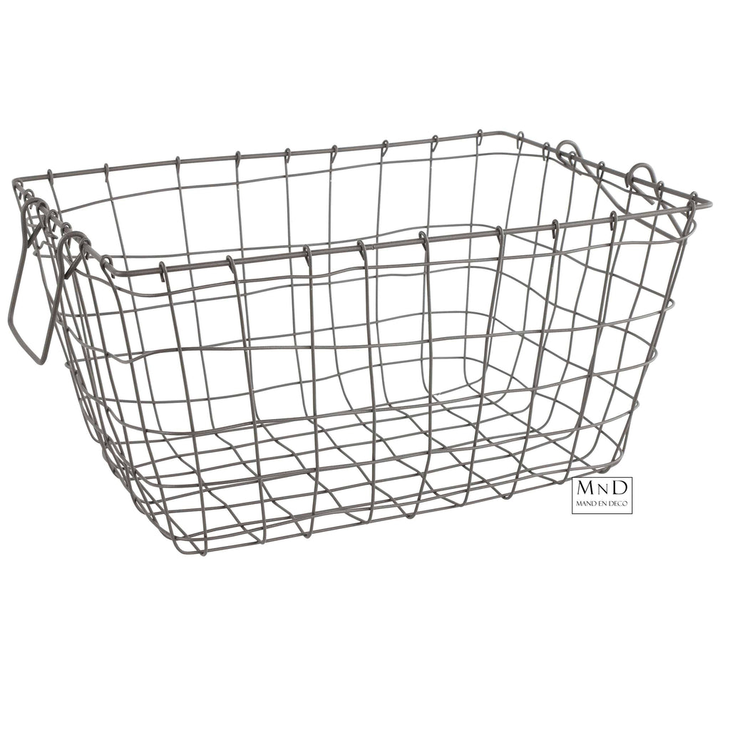 Mand rechthoek high top grey L 39x28x20cm van €9.98 nu