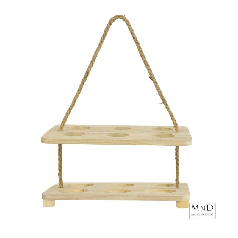 Bier-flesdrager Dastin L naturel voor 6 flesjes 30x20cm. SCHERP GEPRIJSD