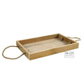 Dienblad Paul L naturel met touwen handvat 40x26.5x4.5cm