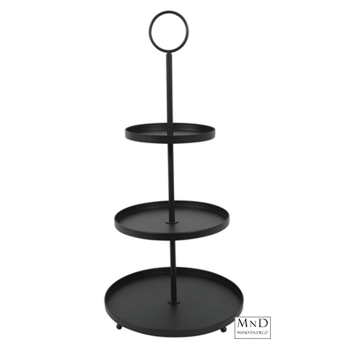 Etagere Lukas m/oog 3 L zwart L39,5B39,5H83CM