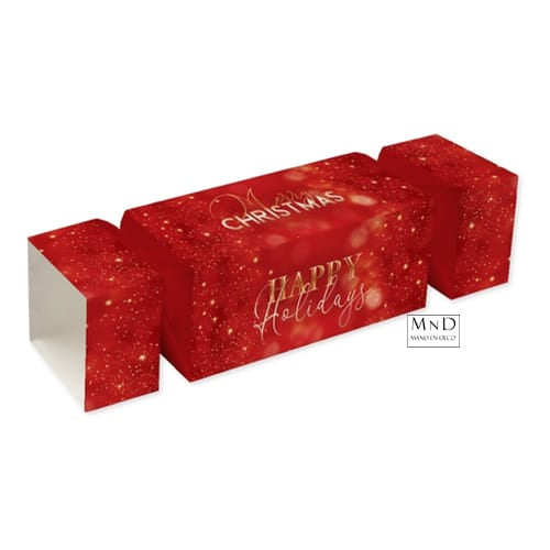 Karton 'Happy Holiday' Candy groot 18,3x18,3x44cm totaal 84cm breed