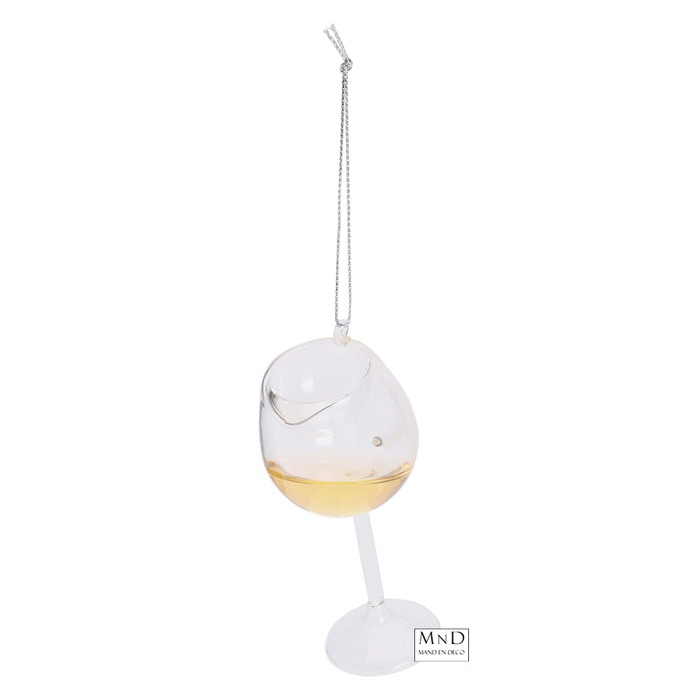 Wijnglas Hangdecoratie 10cm 2assorti.