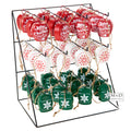 Koebel hang decoratie Rood Wit Groen 9cm 3assorti.
