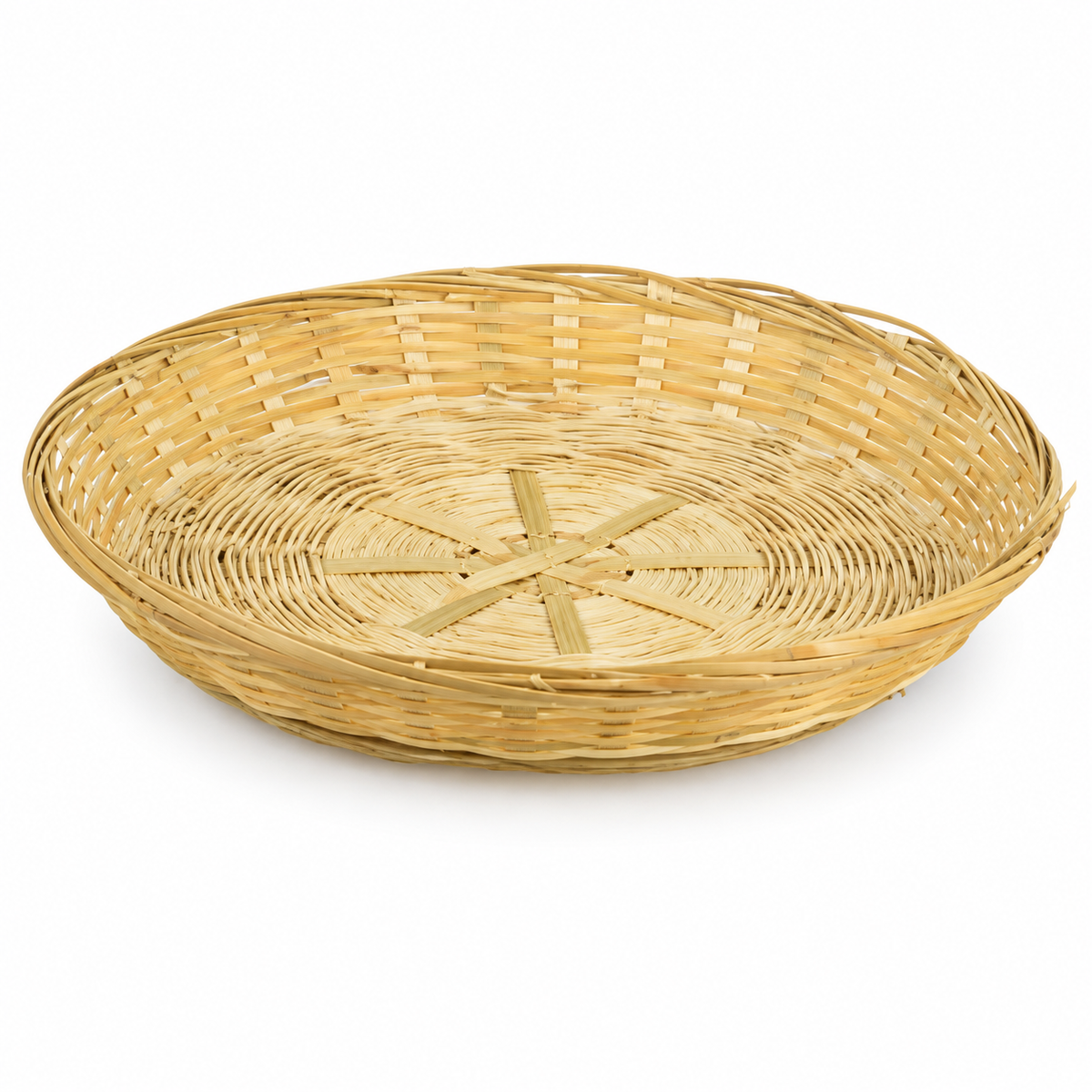 Manden  rond Bamboeschaal 30x5CM naturel