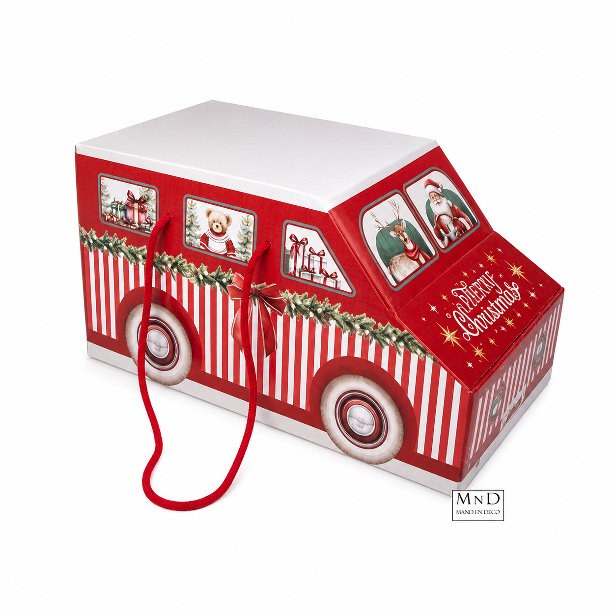 FURGONCINO Market Maison kerstauto 46x25x25,5cm
